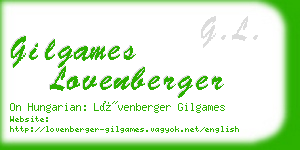 gilgames lovenberger business card